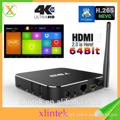 2017 Hottest android 5.1 3D 4K TV box quad core T95 smart metal tv box with LED display+i8 mini keyboard